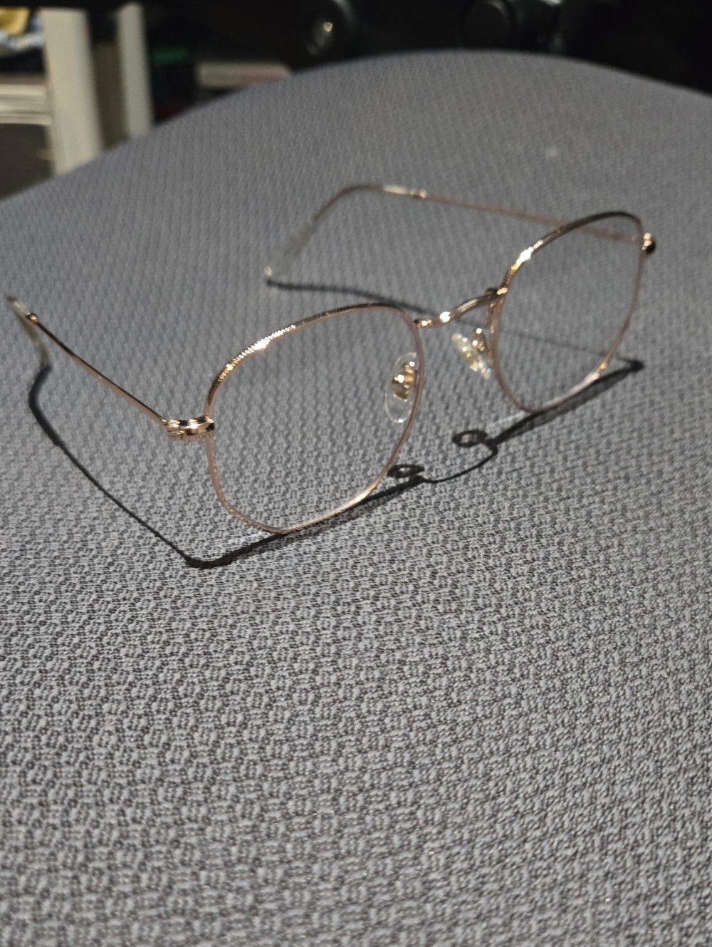 Gold Round Metal Frame Women's Eyeglasses